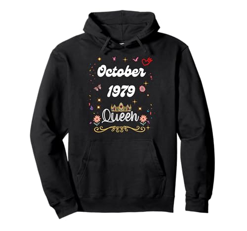 Oktober 1979 Königin seit Oktober 1979 Geburtstag Mädchen Frauen Pullover Hoodie Oktober 1979 Königin seit Oktober 1979 Geburtstag Mädchen Frauen Pullover Hoodie von October 1979 Queen Since October 1979 Birthday