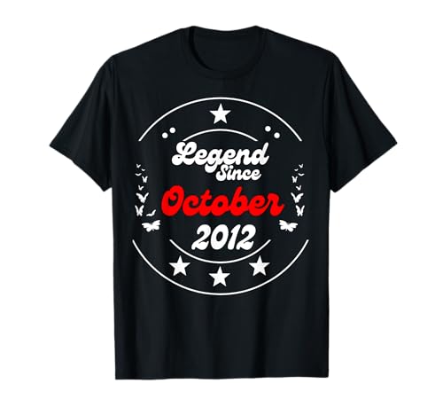 Oktober 2012 Birthday Legend Man Boy Since Oktober 2012 T-Shirt Oktober 2012 Birthday Legend Man Boy Since Oktober 2012 T-Shirt von October 2012 Birthday Legendary Since 2012 Men