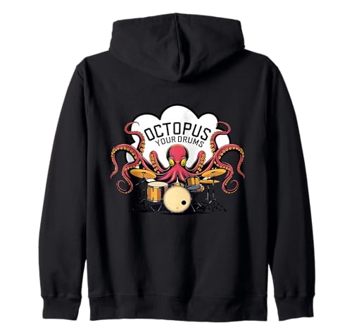 Herren Trommelkrake Kapuzenjacke von Octopus Drummers Store