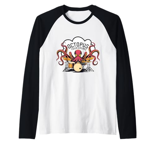 Herren Trommelkrake Raglan von Octopus Drummers Store