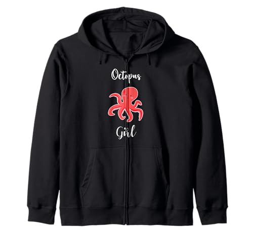 Oktopus-Shirt Oktopus-Mädchen Lustiger Cartoon-Oktopus Kapuzenjacke von Octopus Girl TShirtz & More