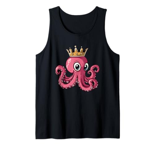 Cooles Oktopus mit Krone Kostüm für Jungen und Mädchen Tank Top Cooles Oktopus mit Krone Kostüm für Jungen und Mädchen Tank Top von Octopus King