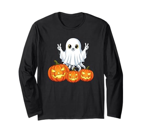 Lustiger Oktopus Geist Kürbis Boo Halloween Kinder Herren Damen Langarmshirt Lustiger Oktopus Geist Kürbis Boo Halloween Kinder Herren Damen Langarmshirt von Octopus Lovers Halloween Ghost Pumpkin Outfits