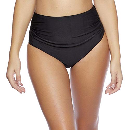 Octopus Elegante/Figurumspielende/Minimizer Bikini Hose/High Waist Bikinihose/Slip (oct-flav-S10-f3428) Farbe: S9(sw) High Waist Slip Schwarz, Gr. 36 von Octopus