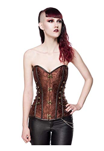 Ocultica Damen Gothic-Corsage aus Brokat M1694 S von Ocultica