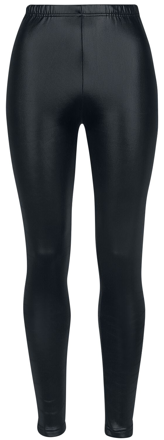 Ocultica - Gothic Leggings - Gefütterte Wetlook-Leggings - S bis XXL - für Damen - Größe L - schwarz von Ocultica