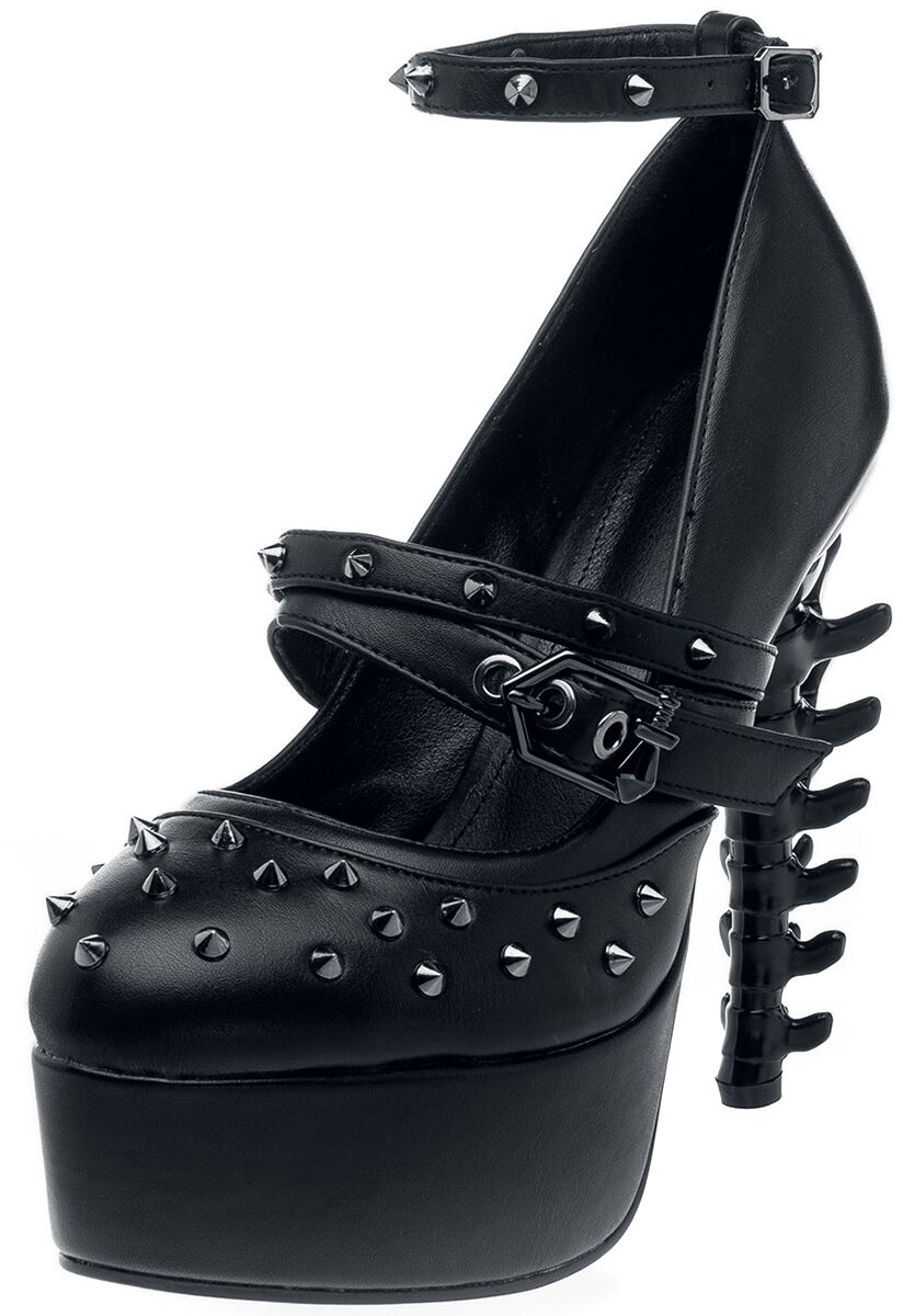 Ocultica - Rockabilly High Heel - Gothic Pumps - EU37 bis EU41 - für Damen - Größe EU37 - schwarz von Ocultica