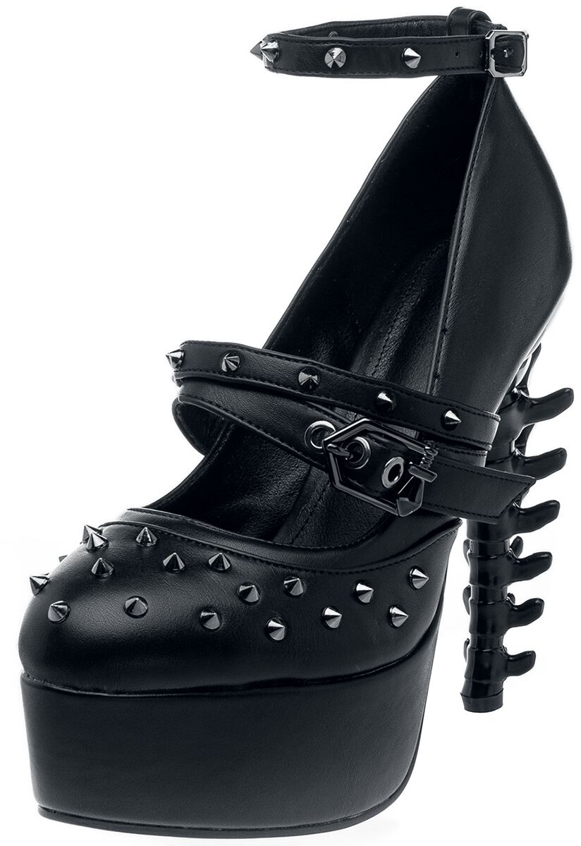 Ocultica - Rockabilly High Heel - Gothic Pumps - EU37 bis EU41 - für Damen - Größe EU38 - schwarz von Ocultica