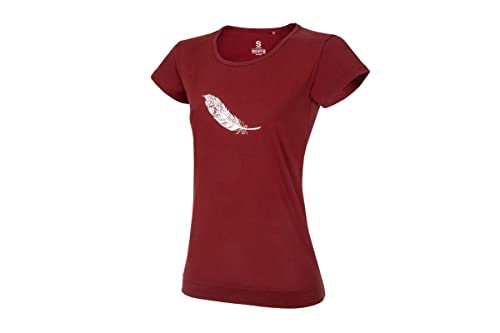 Ocun Damen Classic Organic Feather T-Shirt, Wine Syrah, M von Ocun