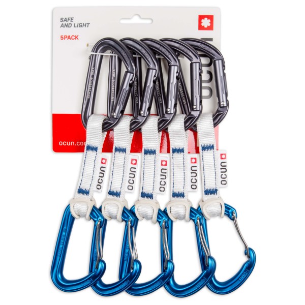 Ocun - Hawk QD Combi Bio-Dyn-Ring 15 mm - Express-Set Gr 10 cm - 6er-Pack grau von Ocun