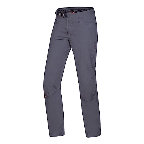 Ocun M Honk Pants Grau - Komfortable robuste Herren Kletterhose, Größe L - Farbe Grey Stormy Weather von Ocun