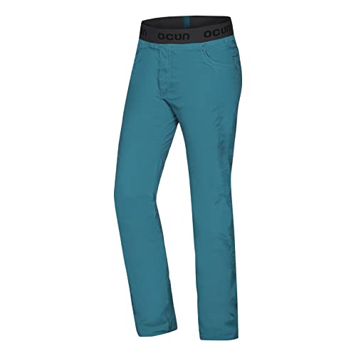 Ocun M Mania Eco Pants Blau - Elastische ultraleichte Herren Kletterhose, Größe L - Farbe Turquoise Deep Lagoon von Ocun