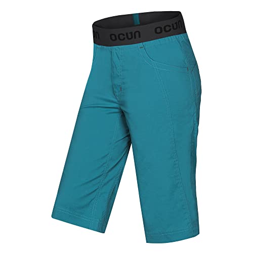 Ocun M Mania Eco Shorts Blau - Leichte schnelltrocknende Herren Klettershorts, Größe L - Farbe Turquoise Deep Lagoon von Ocun