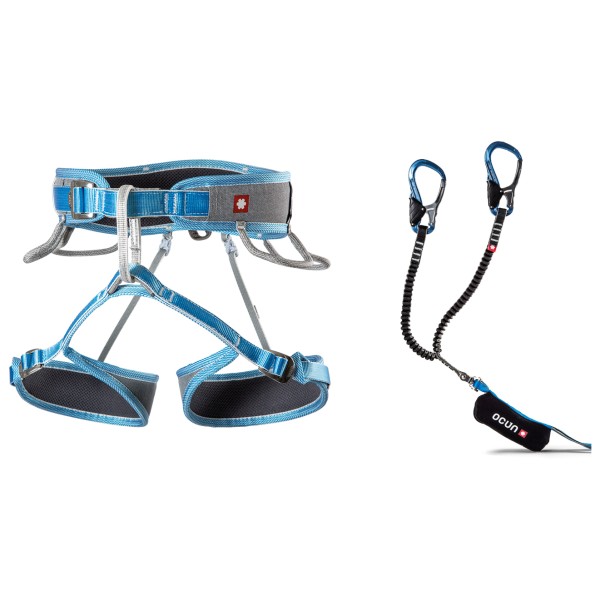 Ocun - Via Ferrata Twist Tech Captur Pro Swivel Set - Kletterset Gr L-XL grau/blau von Ocun