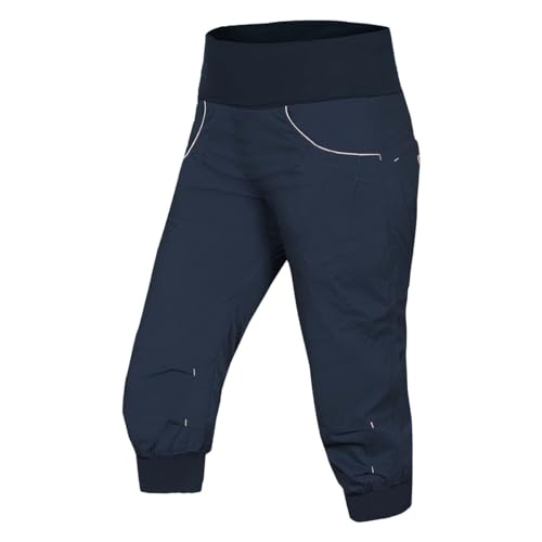 Ocun W Noya Eco Shorts Blau - Schnelltrocknende atmungsaktive Damen 3/4 Kletterhose, Größe L - Farbe Anthracite Dark NAV von Ocun