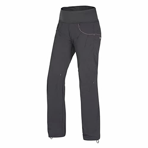 Ocun W Noya Pants Schwarz - Leichte atmungsaktive Damen Kletterhose, Größe L - Long - Farbe Magnet von Ocun