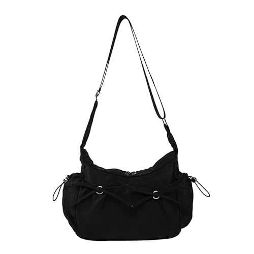 Bogen Nylon Hobo -Tasche Schulter Handtasche Trendige Schlinge for Frauen (schwarz) von Ocuuer