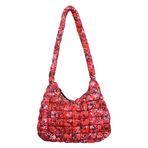 Ocuuer Frauen gesteppte Puffer Bubble -Tasche große Hobo -Handtasche Umhängetasche (rot) von Ocuuer