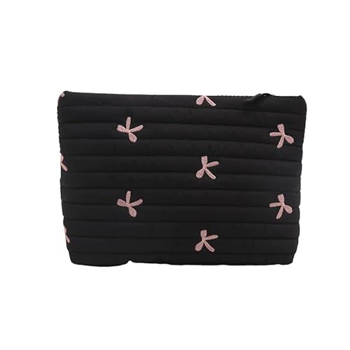 Ocuuer Make -up -Tasche for Frauen geschwollener gepolsterter Organizer Beutel Reisen Toilettenbeutel mit Reißverschluss Make -up -Beutel -Reisebotten (schwarz) von Ocuuer
