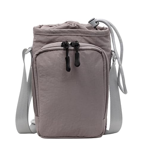 Ocuuer Nylon Crossbody Bag mit Flaschenbeutel Stilvolle Umhängetasche for Männer Frauen (grau) von Ocuuer