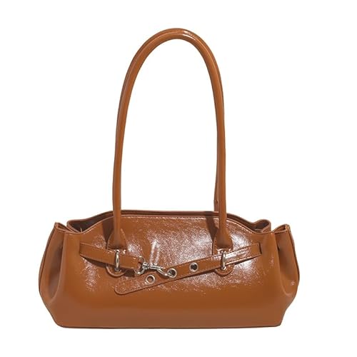 Ocuuer PU Leder Hobo Handtasche Umhängetasche weiche weibliche Tasche for Frauen einkaufen (braun) (hellbraun) von Ocuuer