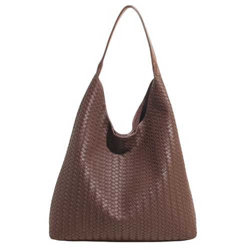Ocuuer PU Leder Vintage Handtasche Casual Umhängetasche große Kapazität Tasche (Kaffee) (Kaffee) von Ocuuer