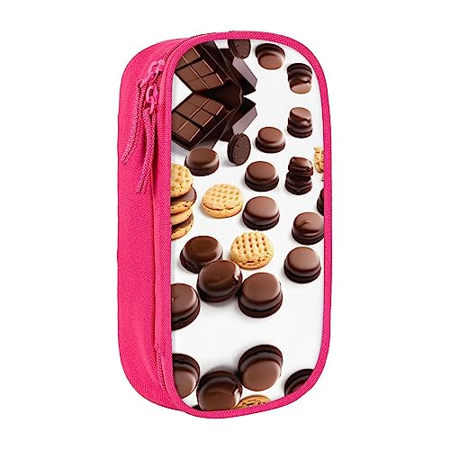 Federmäppchen mit Reißverschluss Große Kapazität Beutel Organizer für Büro Reise Halter Box-Cookies Lebensmittel Schokolade Chip Kekse gedruckt von OdDdot