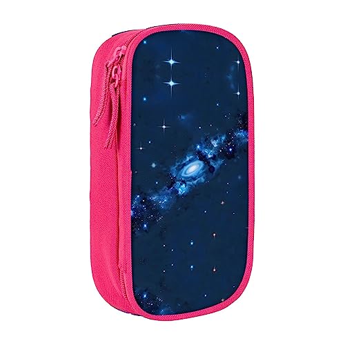 Federmäppchen mit Reißverschluss Große Kapazität Beutel Organizer für Büro Reise Halter Box-blau Galaxie Muster gedruckt von OdDdot