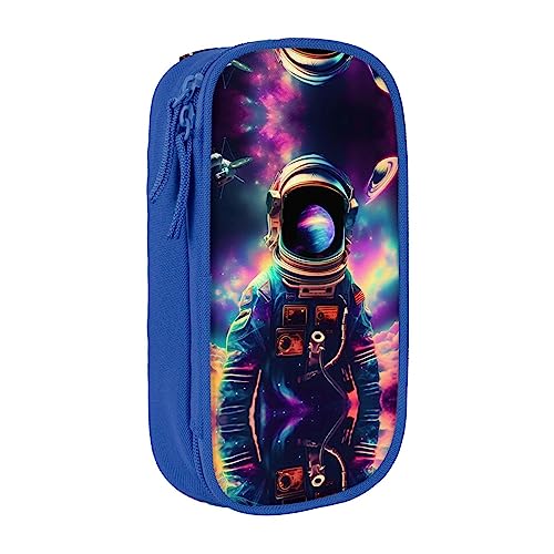 Federmäppchen mit Reißverschluss Große Kapazität Tasche Organizer für Büro Reise Halter Box Spaceperson Galaxy Trippy gedruckt von OdDdot