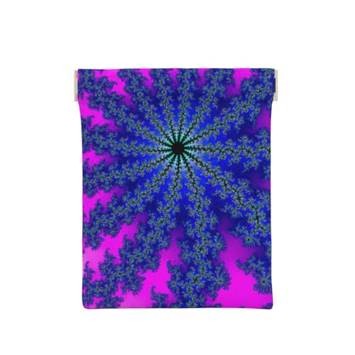 Münzgeldbörse aus Leder mit Totenkopf-Aufdruck, kleine Kleingeldtasche, Geldbörse zum Zusammendrücken, für Damen und Herren, Psychedelic Photo, Einheitsgröße, Münztasche von OdDdot