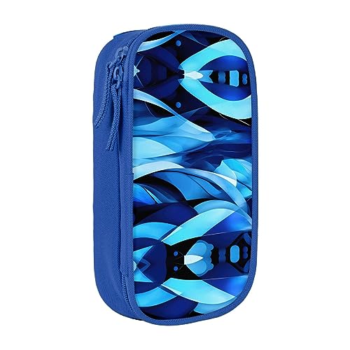 Oxford Cloth Pencil Case - Durable and Stylish Pen Case for School and Office Supplies Abstract Blue, blau, Einheitsgröße, Brustbeutel von OdDdot