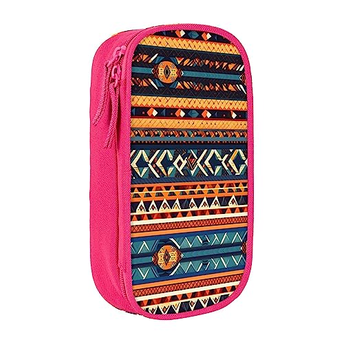 Oxford Cloth Pencil Case - Durable and Stylish Pen Case for School and Office Supplies African National Patterns, rose, Einheitsgröße, Brustbeutel von OdDdot