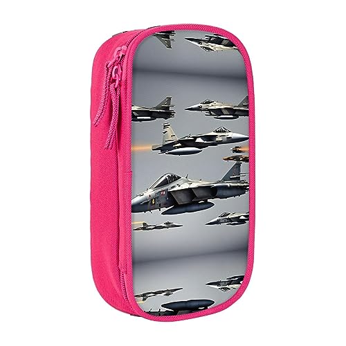 Oxford Cloth Pencil Case - Durable and Stylish Pen Case for School and Office Supplies Aircraft Fighter Jets, rose, Einheitsgröße, Brustbeutel von OdDdot