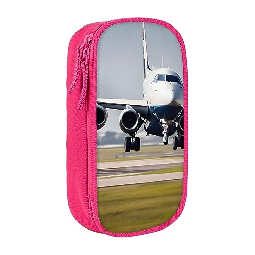 Oxford Cloth Pencil Case - Durable and Stylish Pen Case for School and Office Supplies Airplane in Flight, rose, Einheitsgröße, Brustbeutel von OdDdot