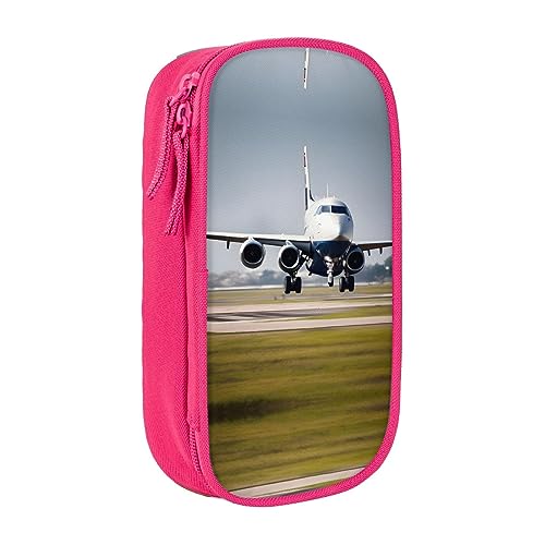 Oxford Cloth Pencil Case - Durable and Stylish Pen Case for School and Office Supplies Airplane in Flight, rose, Einheitsgröße, Brustbeutel von OdDdot