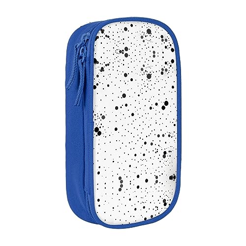 Oxford Cloth Pencil Case - Durable and Stylish Pen Case for School and Office Supplies Black and White Dot, blau, Einheitsgröße, Brustbeutel von OdDdot