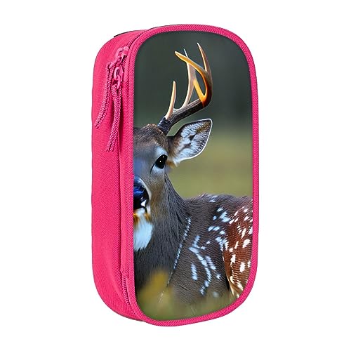 Oxford Cloth Pencil Case - Durable and Stylish Pen Case for School and Office Supplies Cute Deer, rose, Einheitsgröße, Brustbeutel von OdDdot