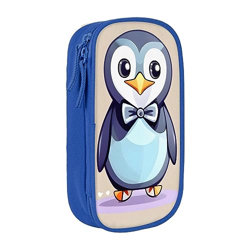 Oxford Cloth Pencil Case - Durable and Stylish Pen Case for School and Office Supplies Cute Penguin Prints, blau, Einheitsgröße, Brustbeutel von OdDdot