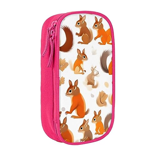 Oxford Cloth Pencil Case - Durable and Stylish Pen Case for School and Office Supplies Cute Squirrels, rose, Einheitsgröße, Brustbeutel von OdDdot