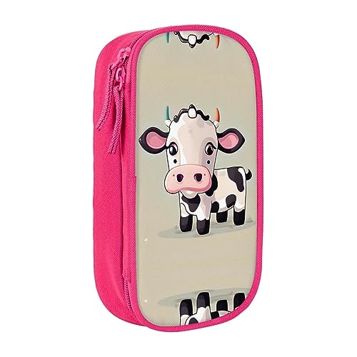 Oxford Cloth Pencil Case - Durable and Stylish Pen Case for School and Office Supplies Cute White Cow, rose, Einheitsgröße, Brustbeutel von OdDdot