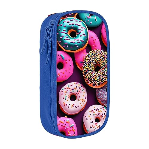 Oxford Cloth Pencil Case - Durable and Stylish Pen Case for School and Office Supplies Donut, blau, Einheitsgröße, Brustbeutel von OdDdot