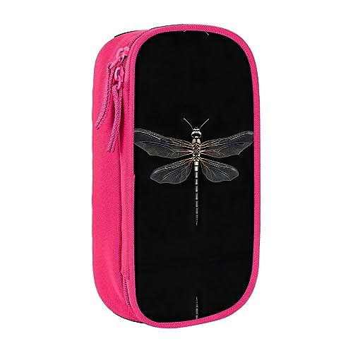 Oxford Cloth Pencil Case - Durable and Stylish Pen Case for School and Office Supplies Dragonfly Black, rose, Einheitsgröße, Brustbeutel von OdDdot