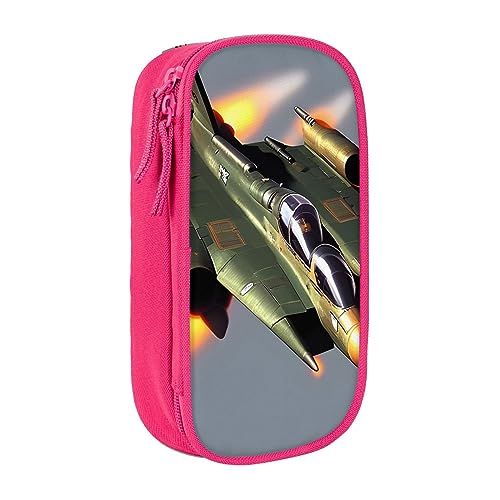 Oxford Cloth Pencil Case - Durable and Stylish Pen Case for School and Office Supplies Jet Fighters, rose, Einheitsgröße, Brustbeutel von OdDdot