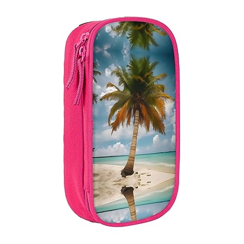 Oxford Cloth Pencil Case - Durable and Stylish Pen Case for School and Office Supplies Palm Tree Tropical, rose, Einheitsgröße, Brustbeutel von OdDdot