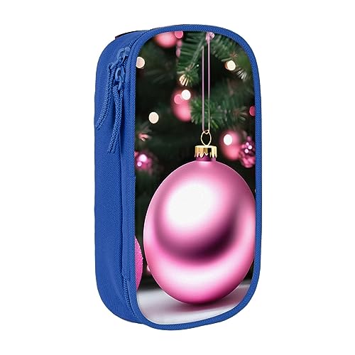 Oxford Cloth Pencil Case - Durable and Stylish Pen Case for School and Office Supplies Pink Christmas Balls, blau, Einheitsgröße, Brustbeutel von OdDdot