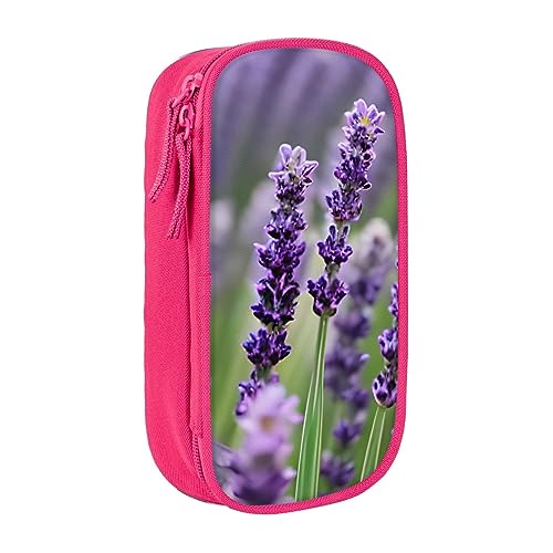 Oxford Cloth Pencil Case - Durable and Stylish Pen Case for School and Office Supplies Purple Lavender Floral Flowers, rose, Einheitsgröße, Brustbeutel von OdDdot