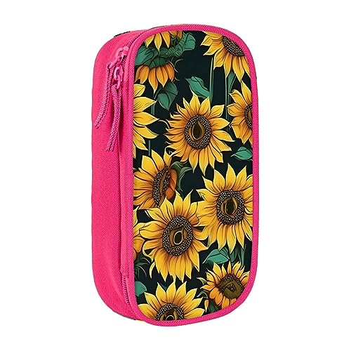 Oxford Cloth Pencil Case - Durable and Stylish Pen Case for School and Office Supplies Sunflower, rose, Einheitsgröße, Brustbeutel von OdDdot