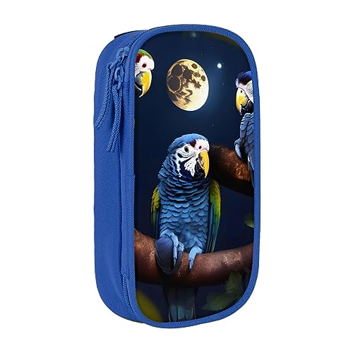 Oxford Cloth Pencil Case - Durable and Stylish Pen Case for School and Office Supplies Three Parrots, blau, Einheitsgröße, Brustbeutel von OdDdot