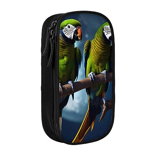 Oxford Cloth Pencil Case - Durable and Stylish Pen Case for School and Office Supplies Two Parrots, Schwarz , Einheitsgröße, Brustbeutel von OdDdot