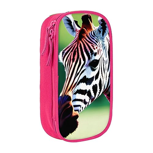 Oxford Cloth Pencil Case - Durable and Stylish Pen Case for School and Office Supplies Zebra and Giraffe, rose, Einheitsgröße, Brustbeutel von OdDdot